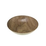 SECRET DE GOURMET Assiette creuse design bois Mood - Diam. 20 cm - Marron