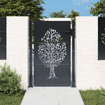 VIDAXL Portail de jardin anthracite 105x155cm acier conception d'arbre