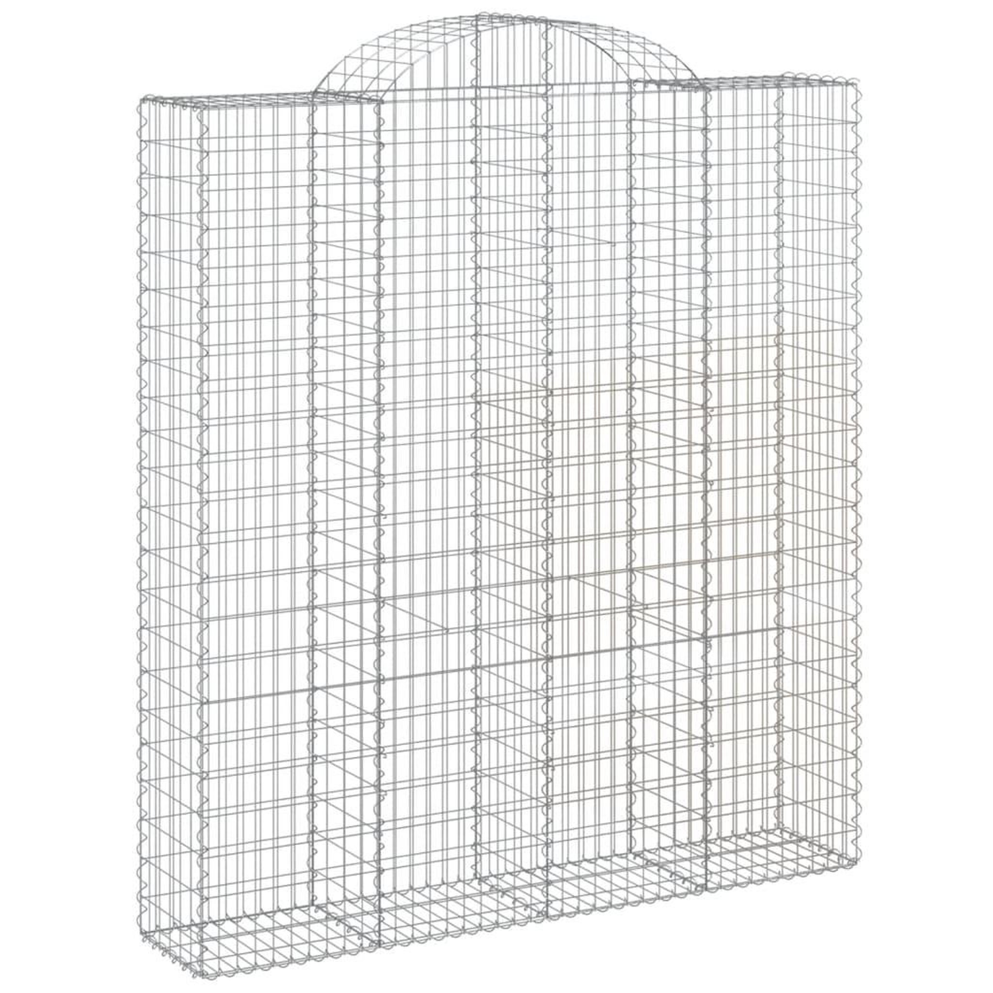 Voir la diapositive 3 : VIDAXL Paniers a gabions arques 12 pcs 200x50x220/240 cm Fer galvanise