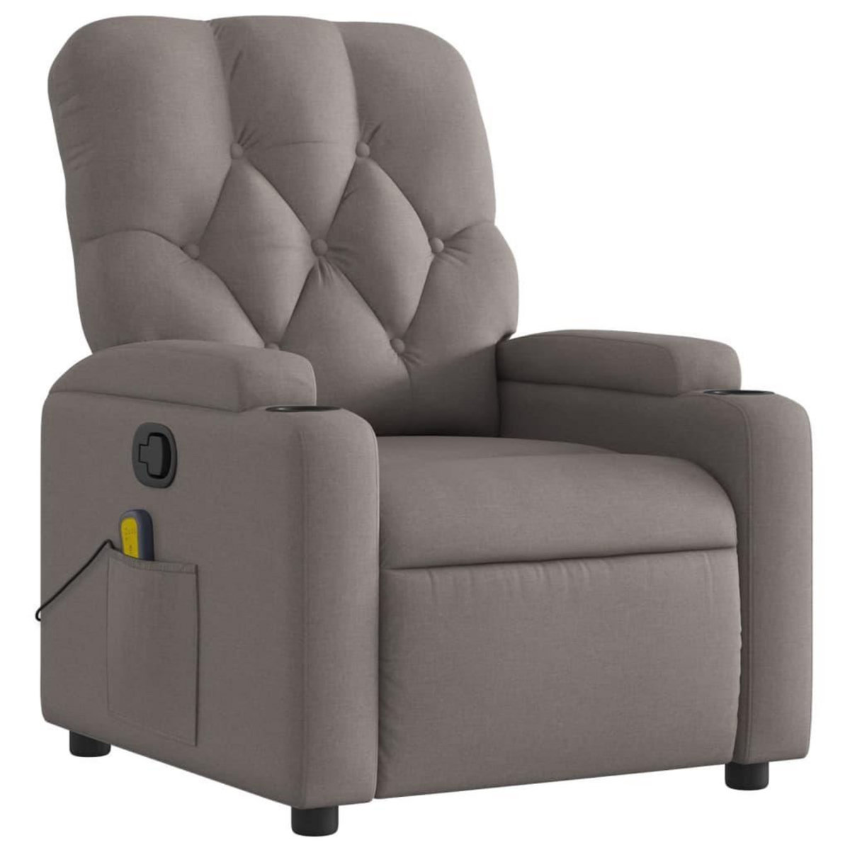 VIDAXL Fauteuil de massage inclinable Taupe Tissu