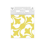 SUD TRADING 6 Stickers carreaux de ciment - 15 x 15 cm - Arabesques Jaune