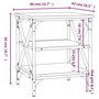 Voir la diapositive 6 : VIDAXL Tables d'appoint 2 pcs Chene fume 40x42x50 cm Bois d'ingenierie