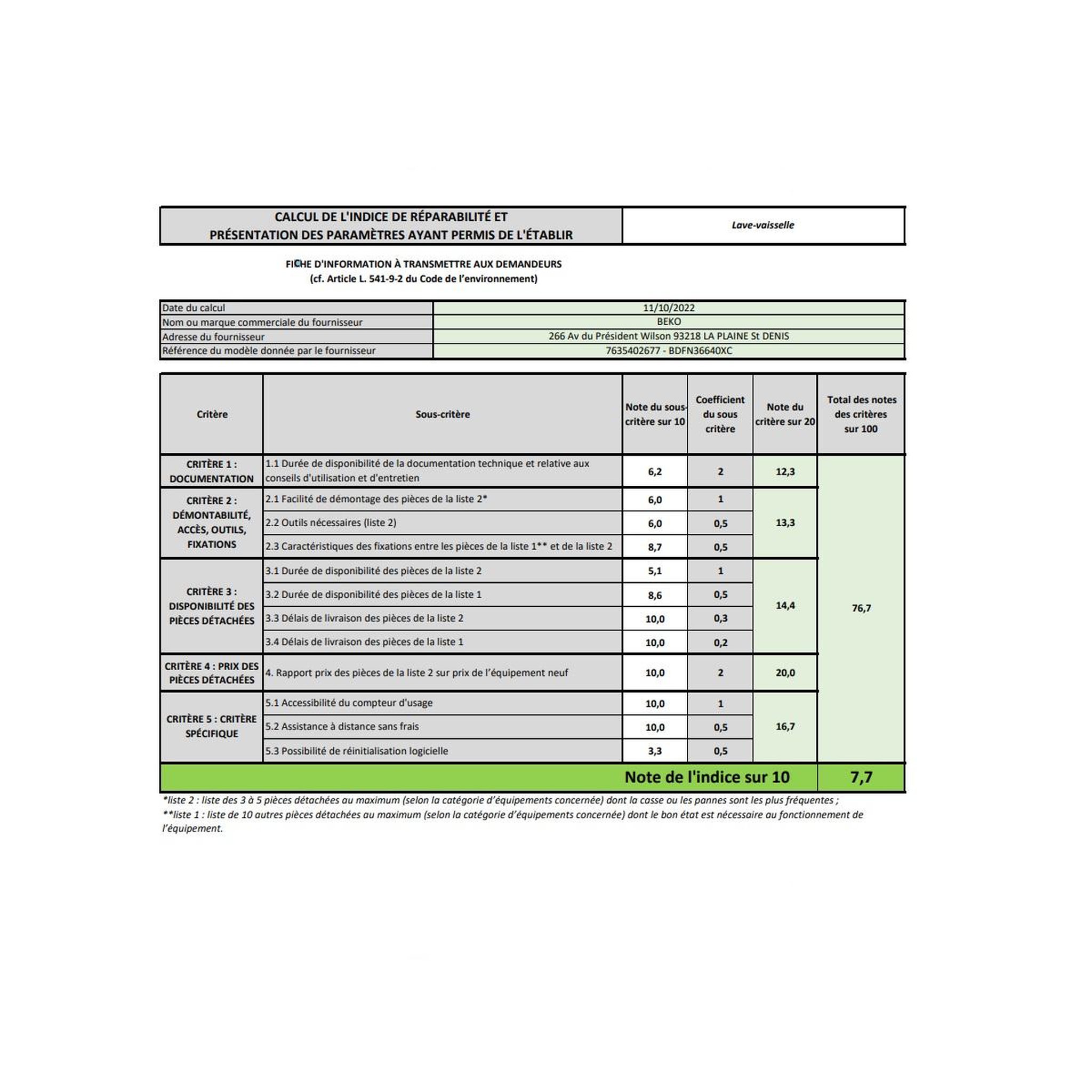 Voir la diapositive 4 : Beko Lave-vaisselle 60cm 16 couverts 42db. - BDFN36640XC