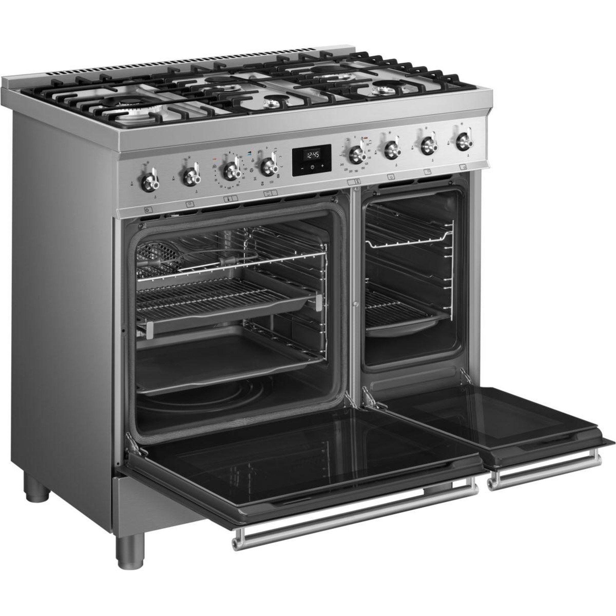 Voir la diapositive 5 : SMEG Piano de cuisson gaz C92GPX2