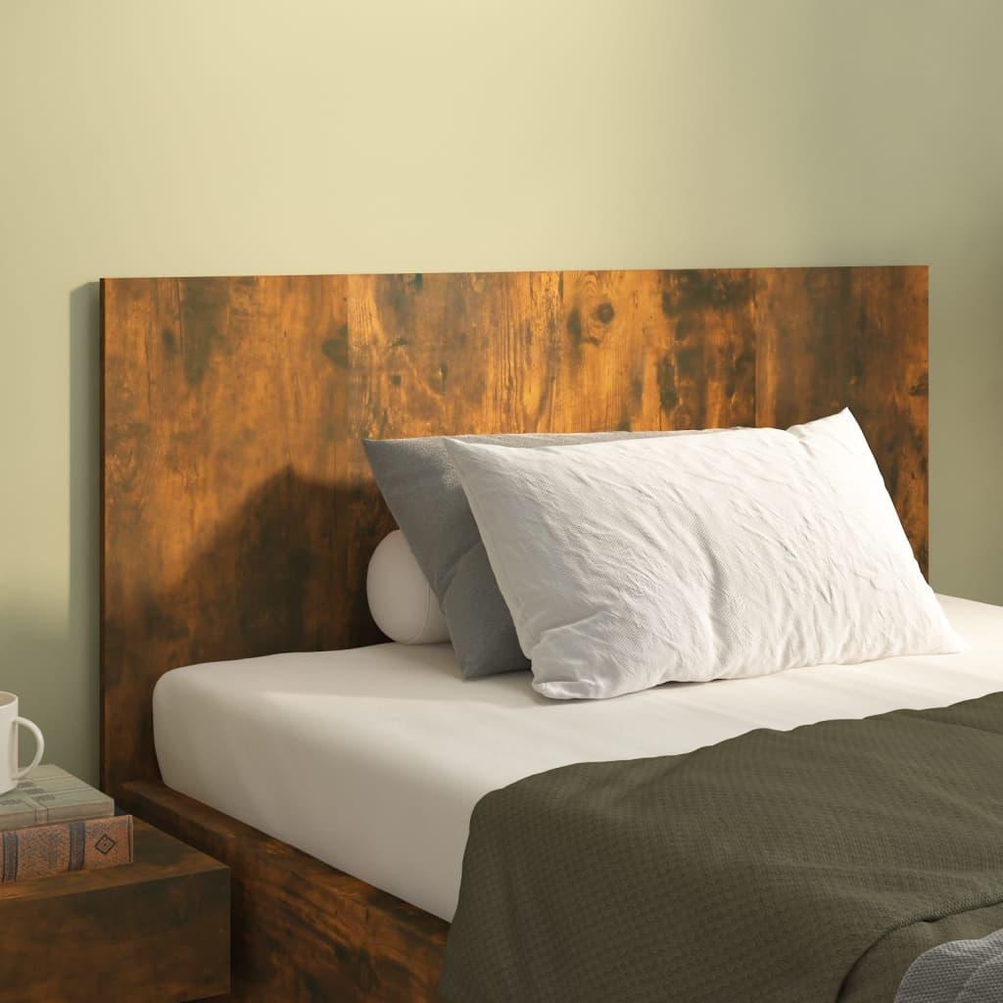 Voir la diapositive 1 : VIDAXL Tete de lit Chene fume 120x1,5x80 cm Bois d'ingenierie
