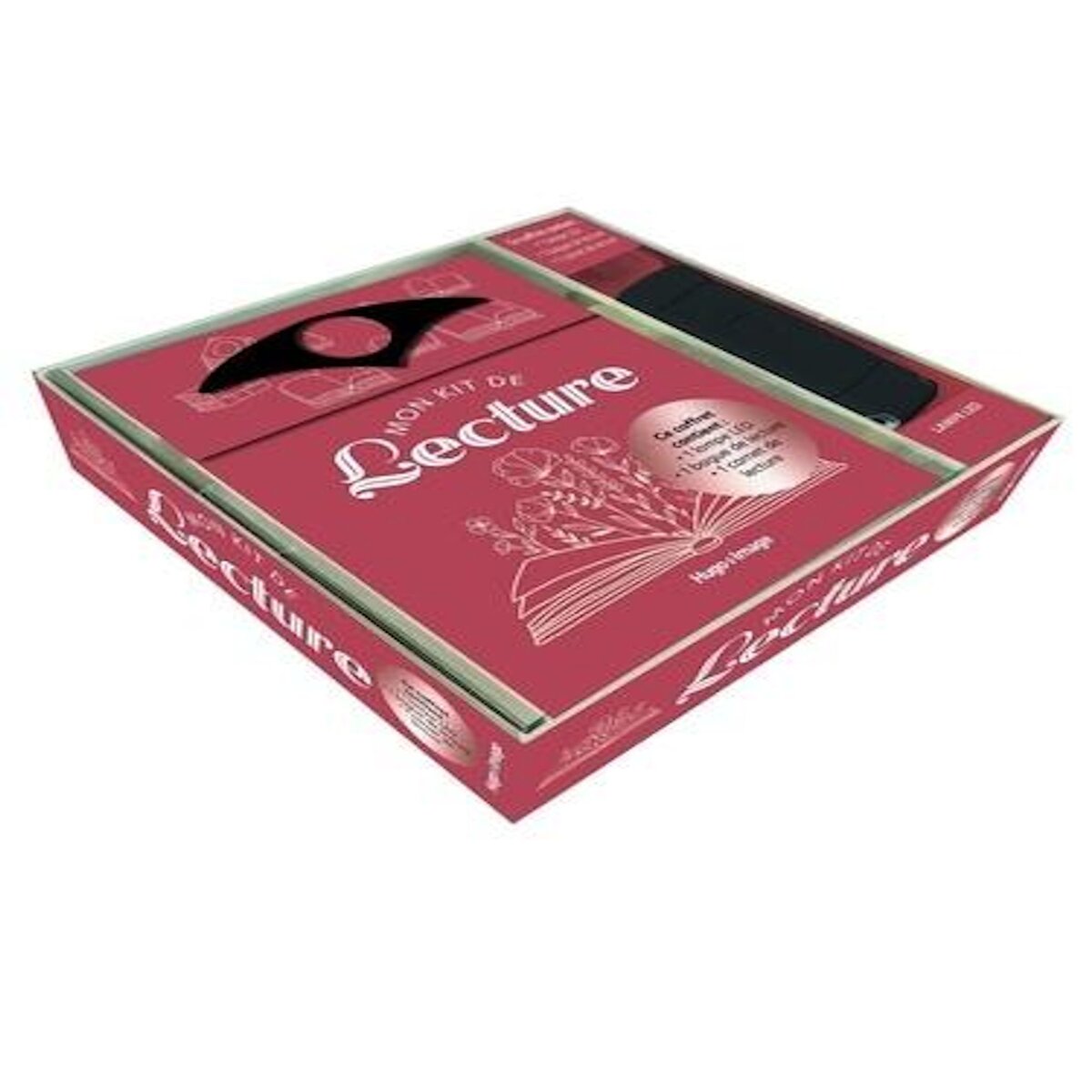 MON KIT DE LECTURE. COFFRET AVEC : 1 LAMPE LED, 1 BAGUE DE LECTURE, 1 CARNET DE LECTURE, Hugo Image