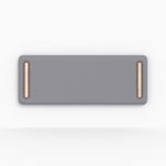 Rendez vous déco Tête de lit en tissu gris 140 cm - Katia. Coloris disponibles : Gris