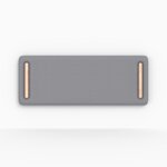 Rendez vous déco Tête de lit en tissu gris 140 cm - Katia. Coloris disponibles : Gris