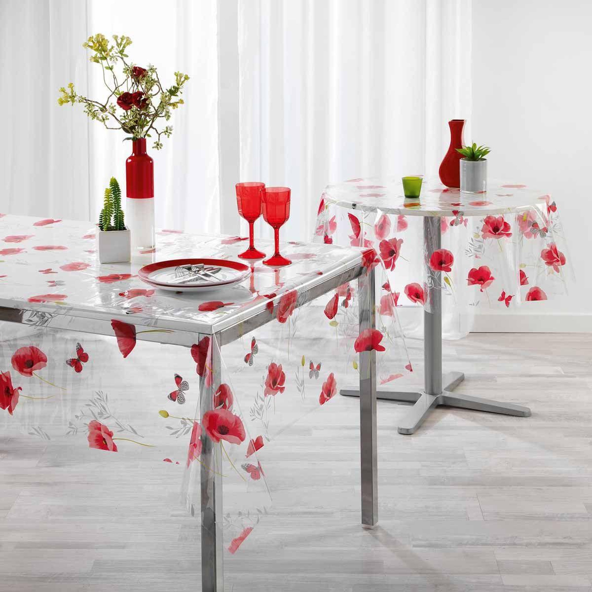 Voir la diapositive 2 : Douceur d'Intérieur Set de table imprimé  poppyly  30x44cm rouge
