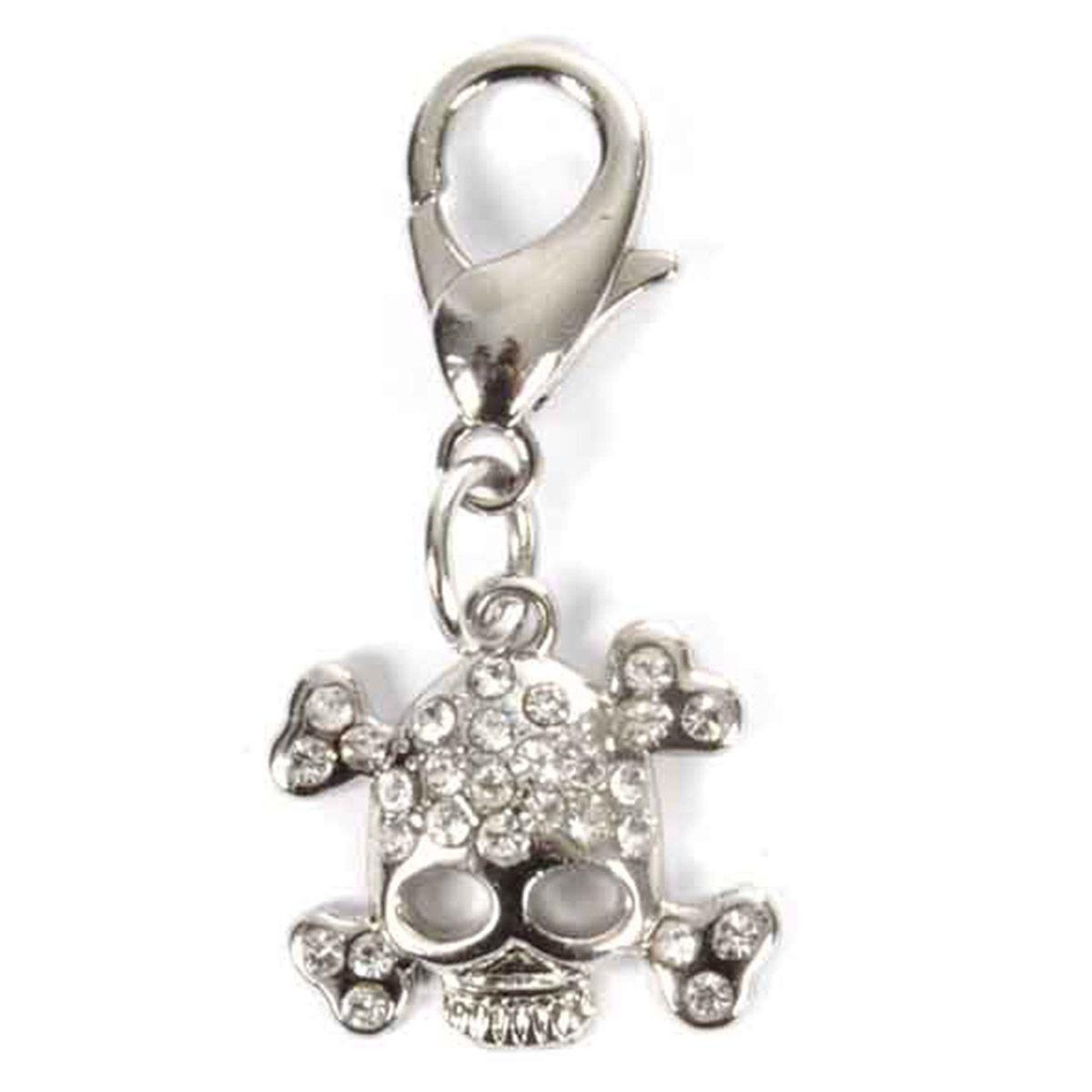 LOVE STORY Pendentif pour collier  tête de mort  4cm argent