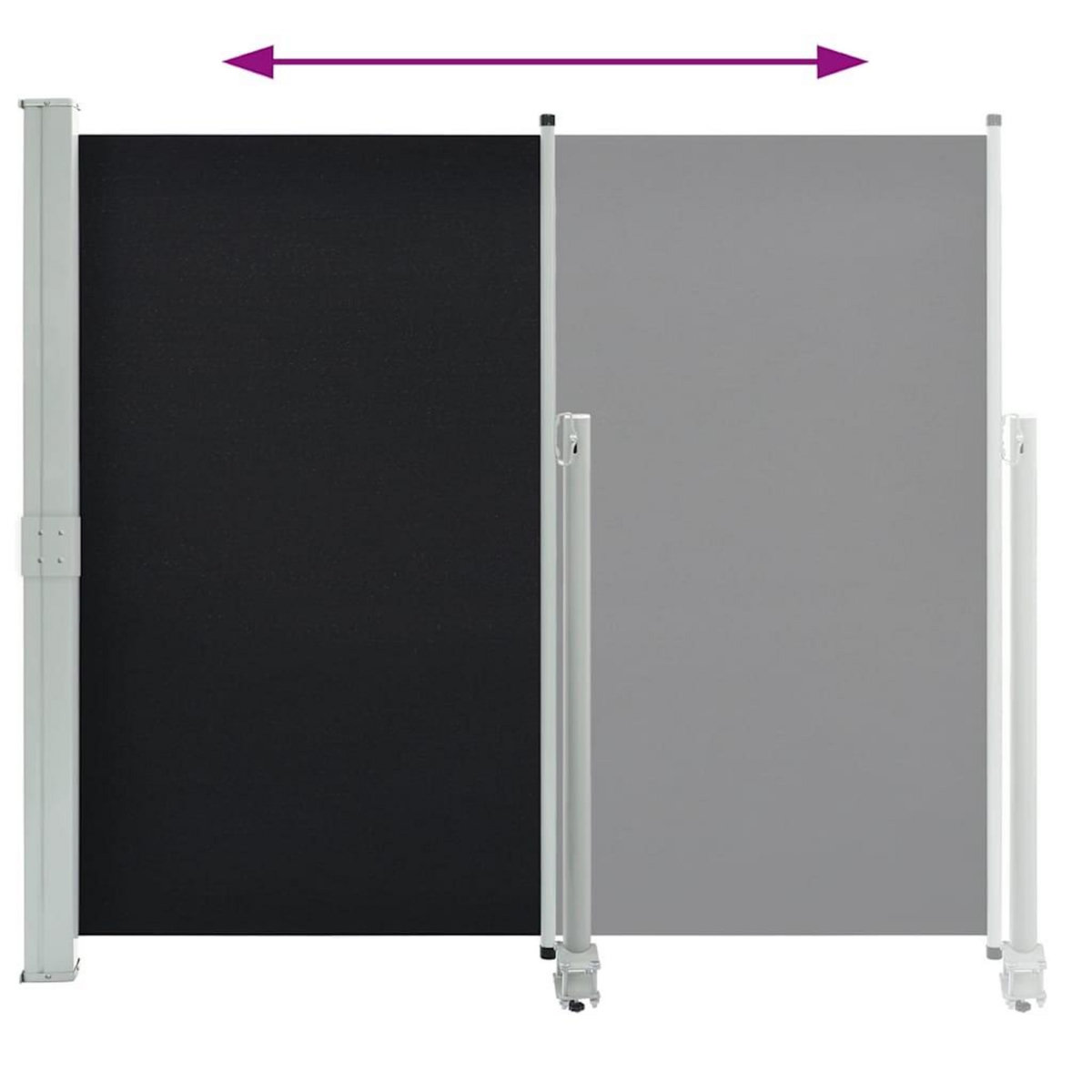 VIDAXL Auvent lateral retractable de patio 140 x 300 cm Noir