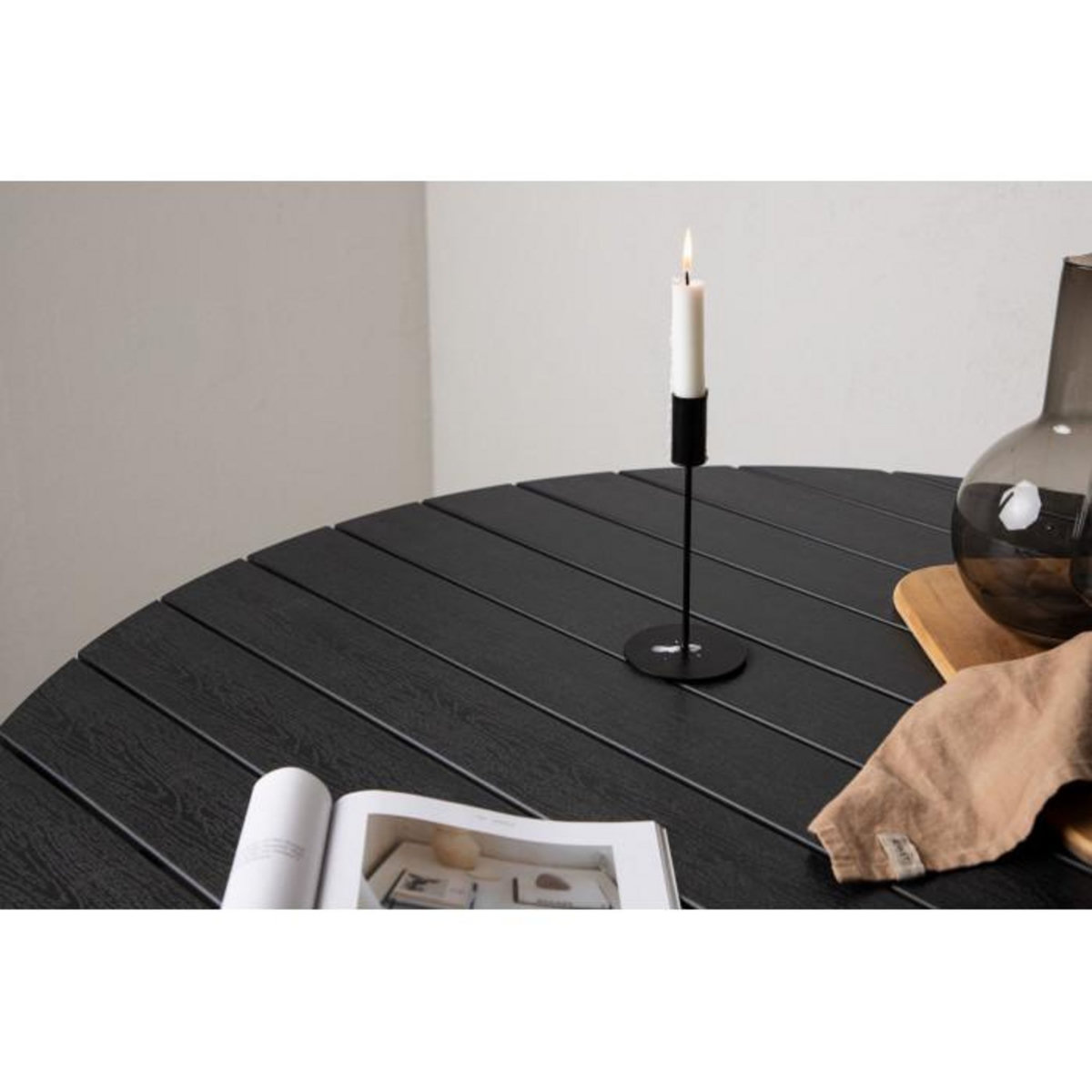 Paris Prix Table de Jardin Ronde  Break  120cm Noir