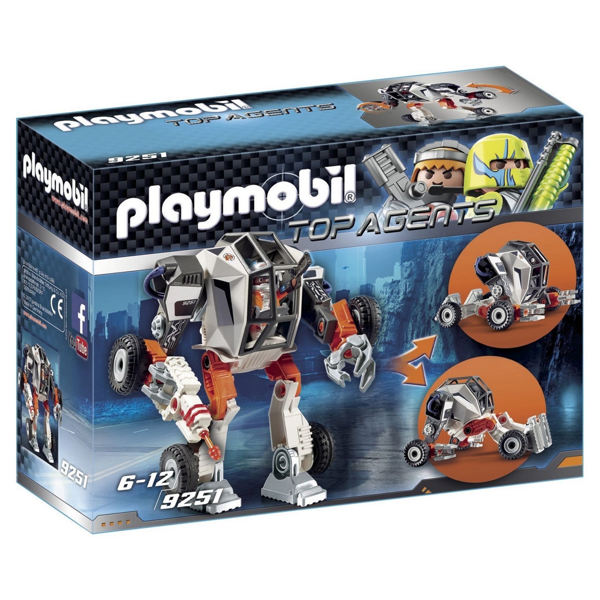 PLAYMOBIL 9251 - Top Agents - Chef Spy Team avec robot