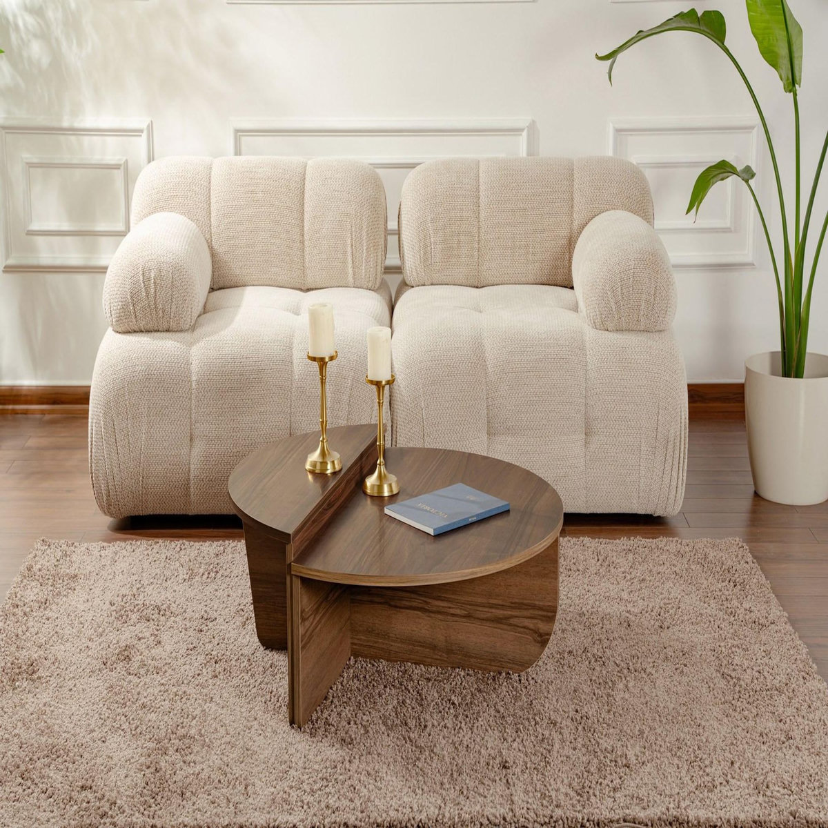 Habitat et Jardin Table basse en bois  Orion  - 90 x 60 x 30 cm - Noyer