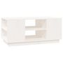Voir la diapositive 2 : VIDAXL Table basse Blanc 90x49x40,5 cm Bois massif de pin