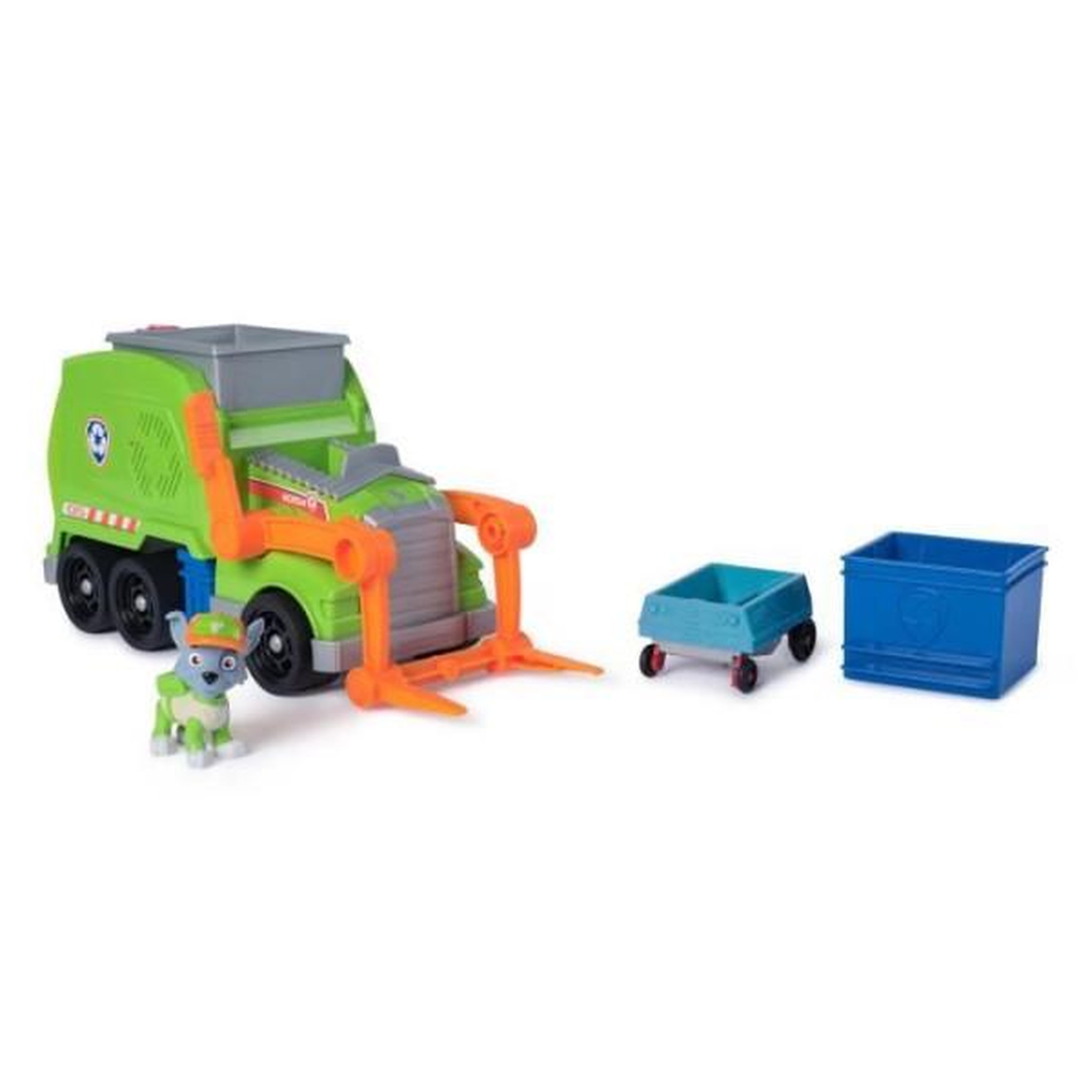 Voir la diapositive 2 : PAW PATROL Camion avec Figurine Rocky Paw Patrol Pat'Patrouille Crush N Roll