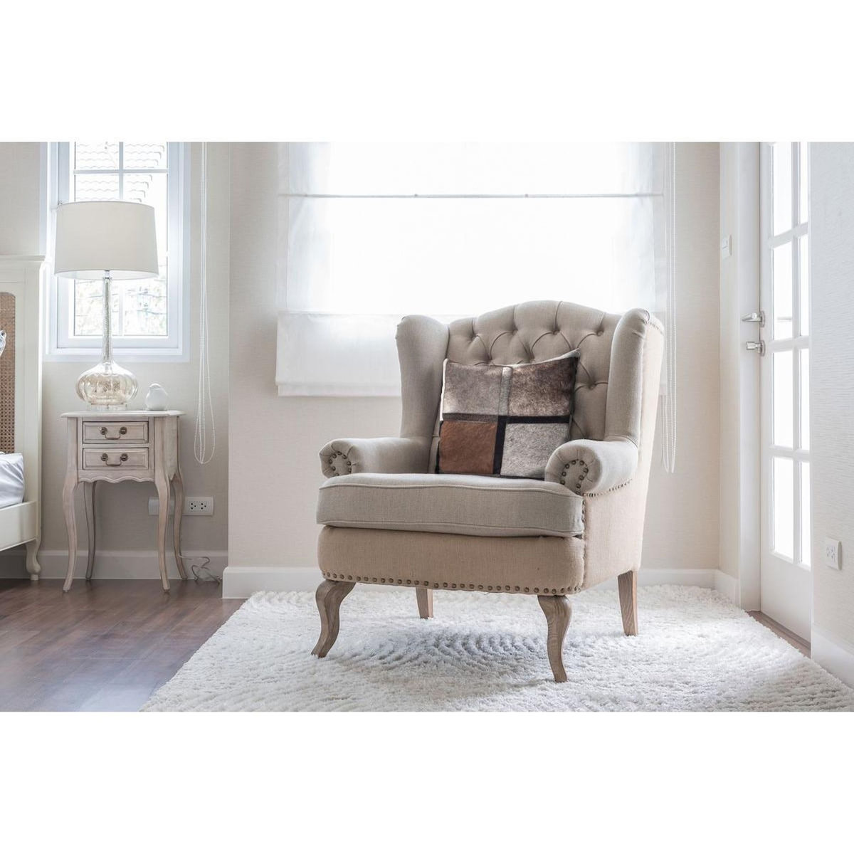 Paris Prix Coussin Déco en Cuir  Lavish  40x60cm Gris