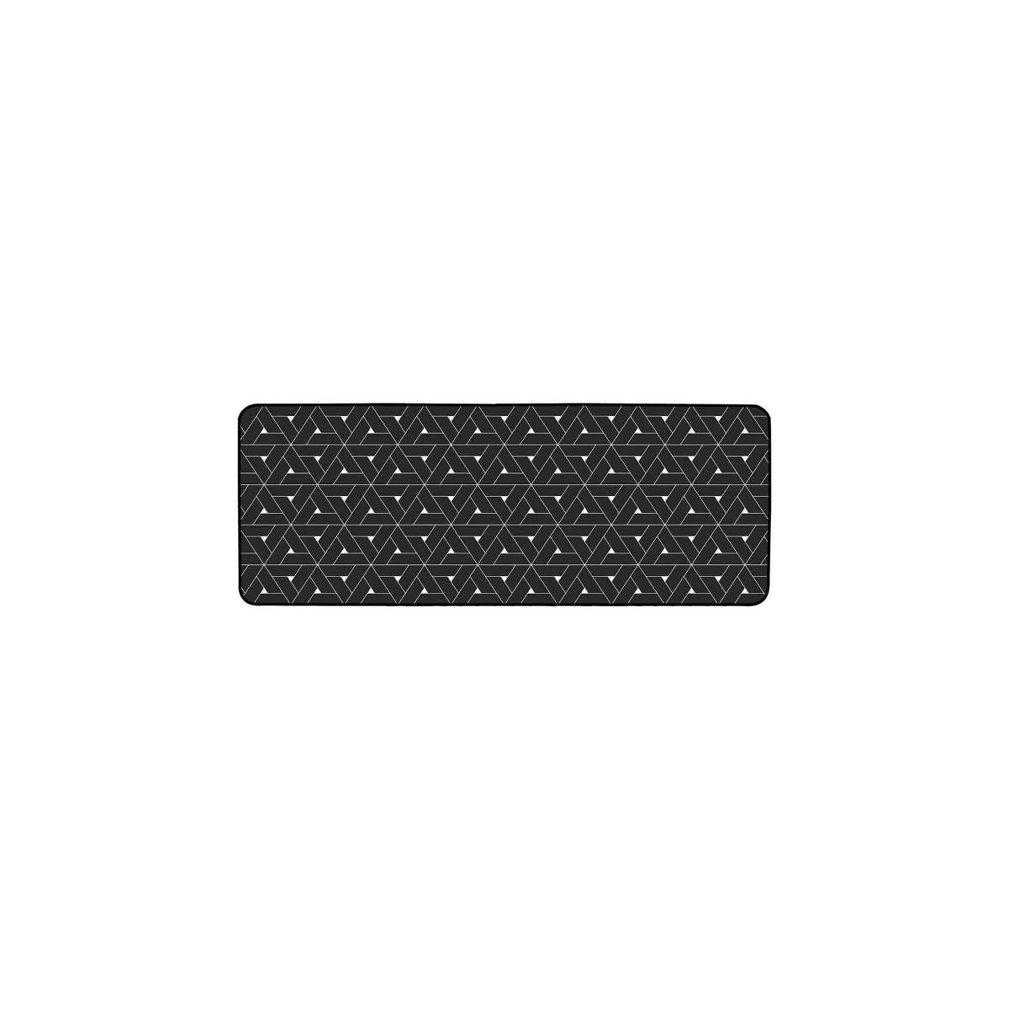 Douceur d'Intérieur Tapis de couloir imprimé  terence  45x120cm noir