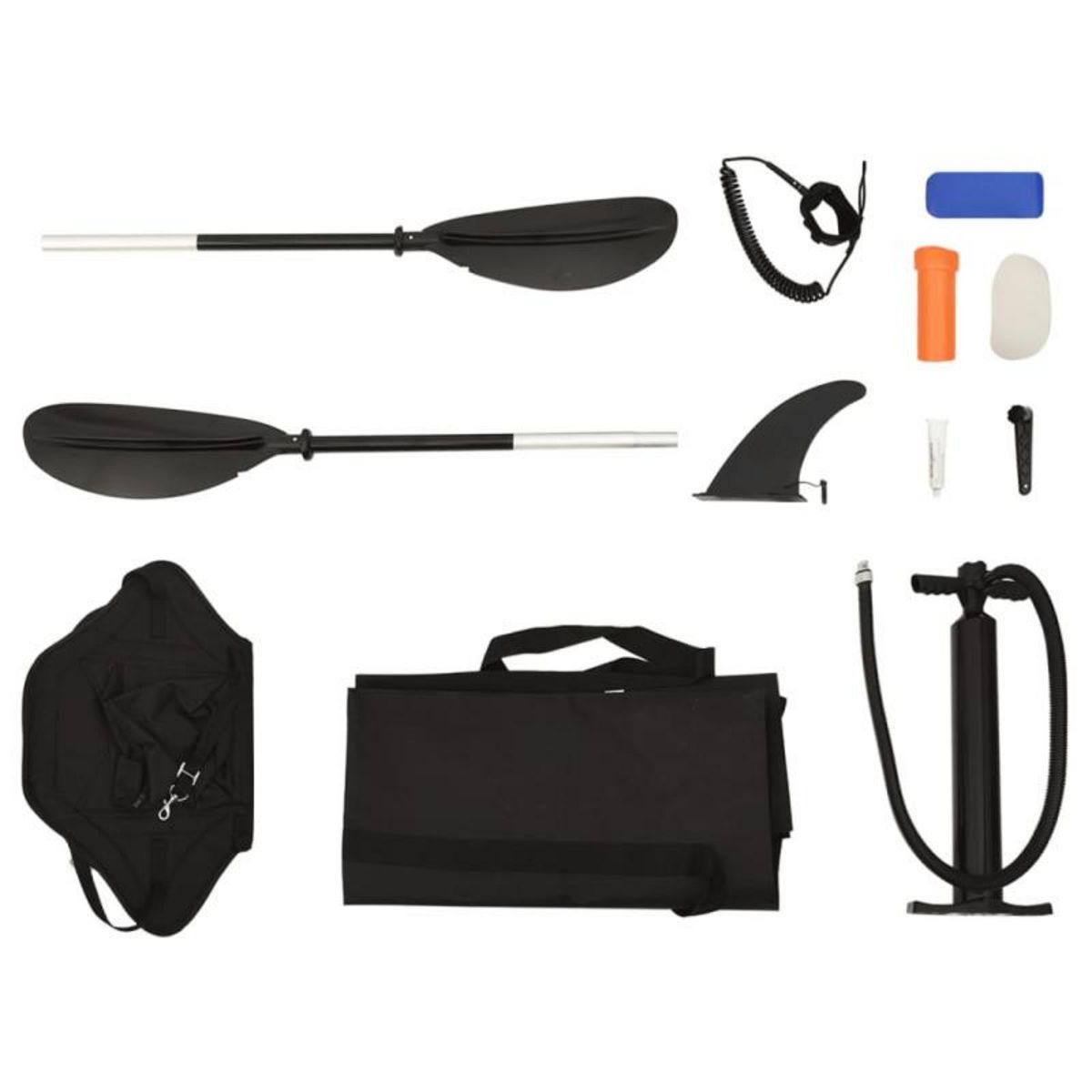 VIDAXL Kayak gonflable bleu 375x72x31 cm polyester