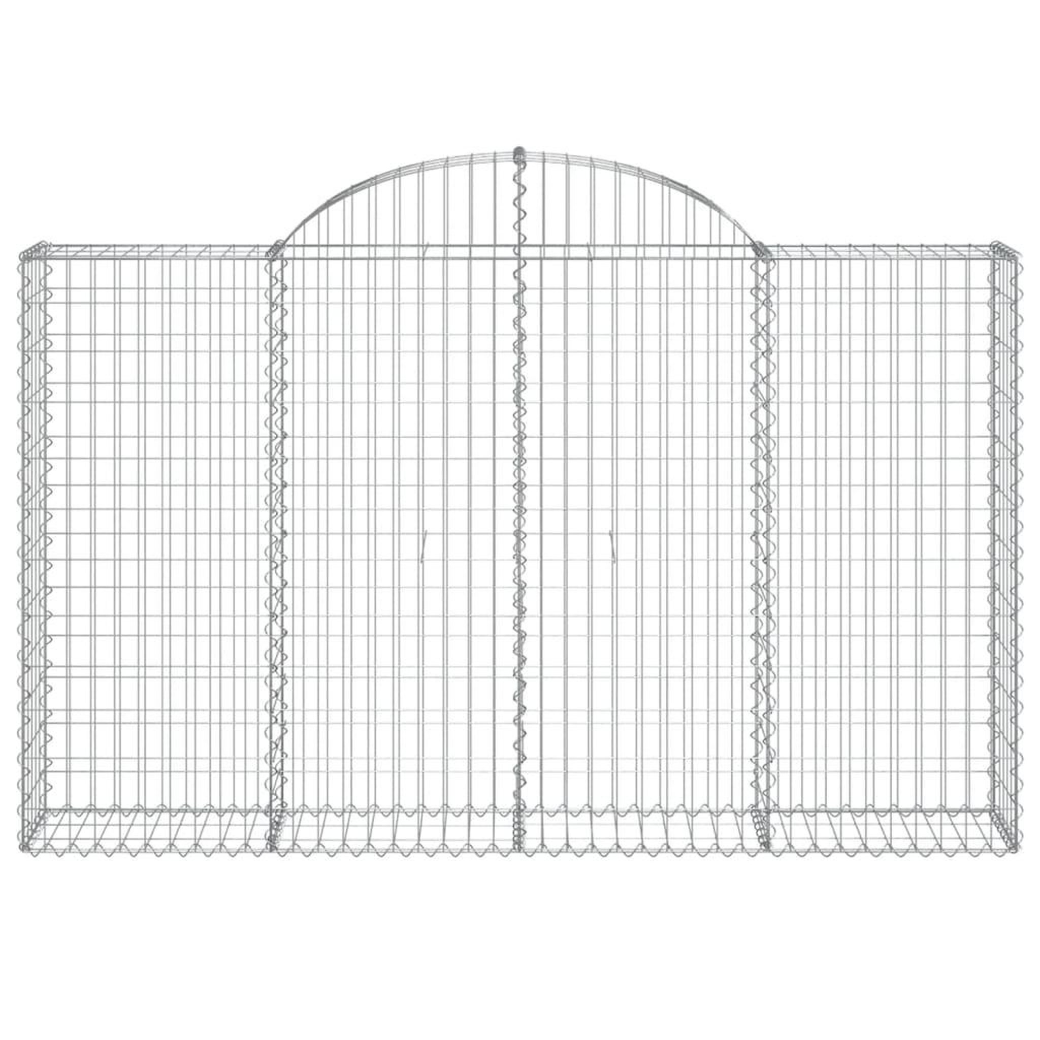 Voir la diapositive 4 : VIDAXL Paniers a gabions arques 25 pcs 200x30x120/140 cm Fer galvanise