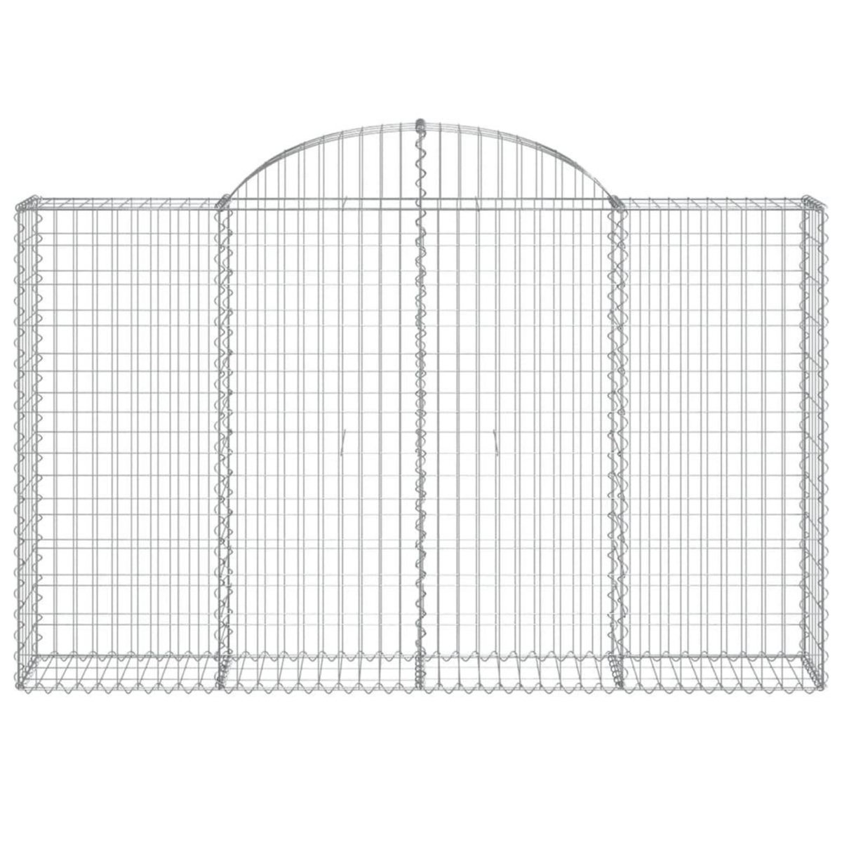 VIDAXL Paniers a gabions arques 25 pcs 200x30x120/140 cm Fer galvanise