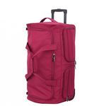 David Jones Sac de voyage avec roulettes 120L grand volume 76cm. Coloris disponibles : Rouge, Bleu
