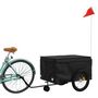 Voir la diapositive 3 : VIDAXL Remorque de vélo noir 45 kg fer