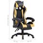 Voir la diapositive 6 : VIDAXL Fauteuil de jeux video avec repose-pied Dore et noir Similicuir