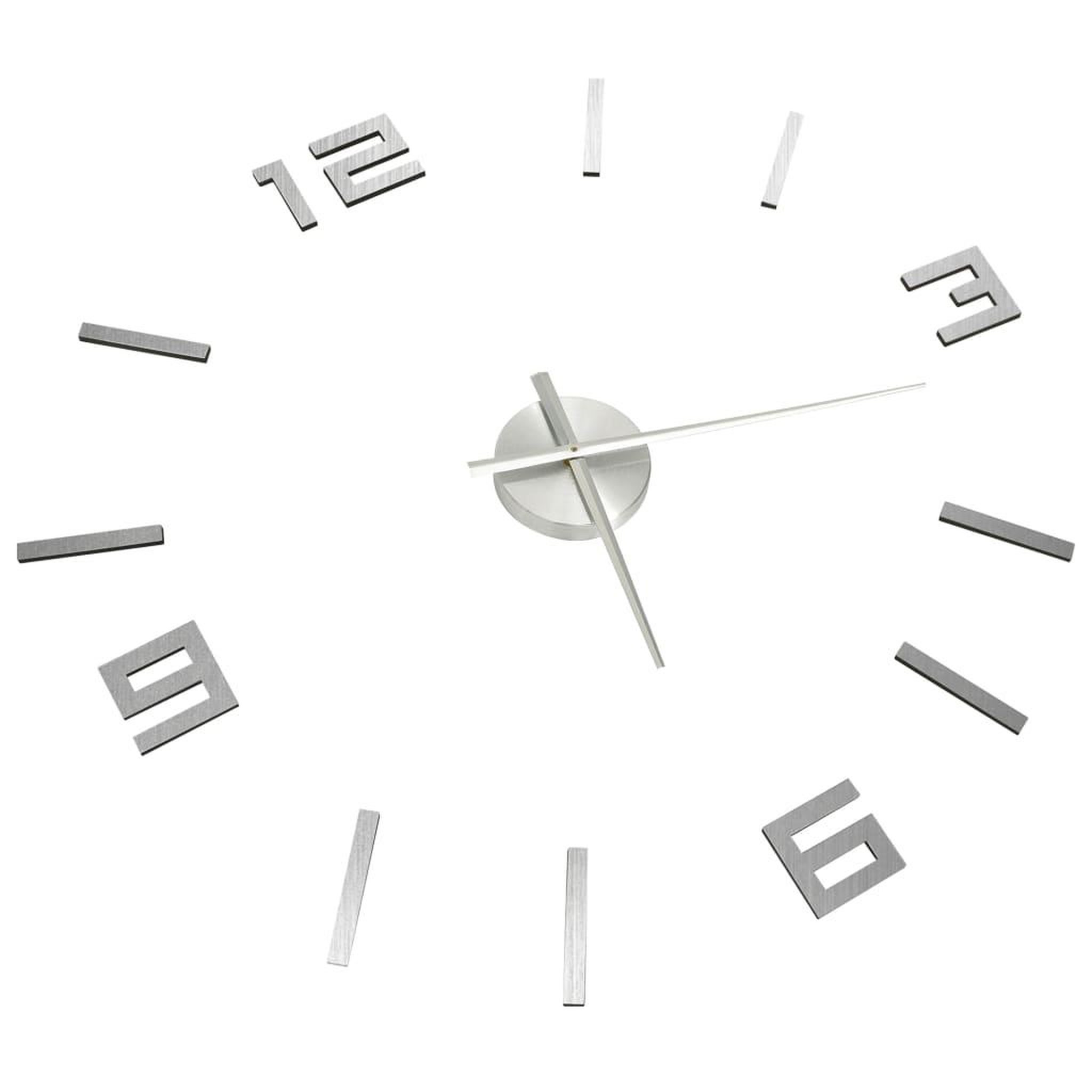 Voir la diapositive 3 : VIDAXL Horloge murale 3D Design moderne Argente 100 cm XXL