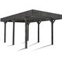Voir la diapositive 3 : Forest Style Carport toit plat - Bois traité autoclave - 15,8 m² - LOUISON
