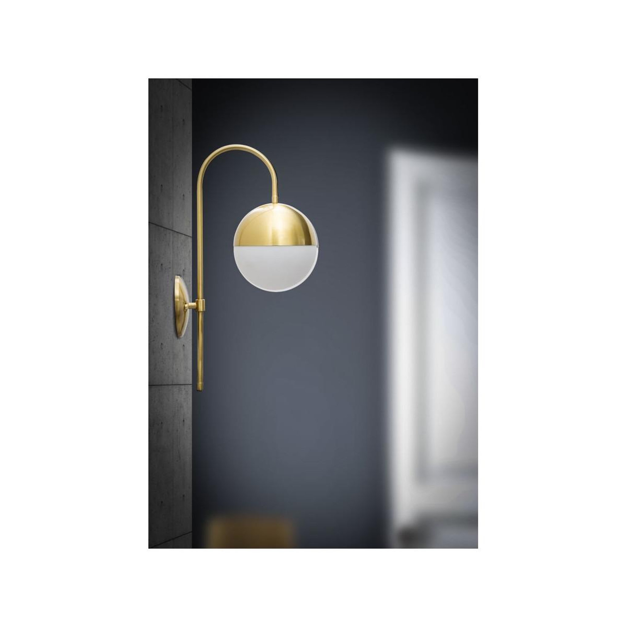 Voir la diapositive 6 : Paris Prix Applique murale sphère  glamy street  51cm blanc & or