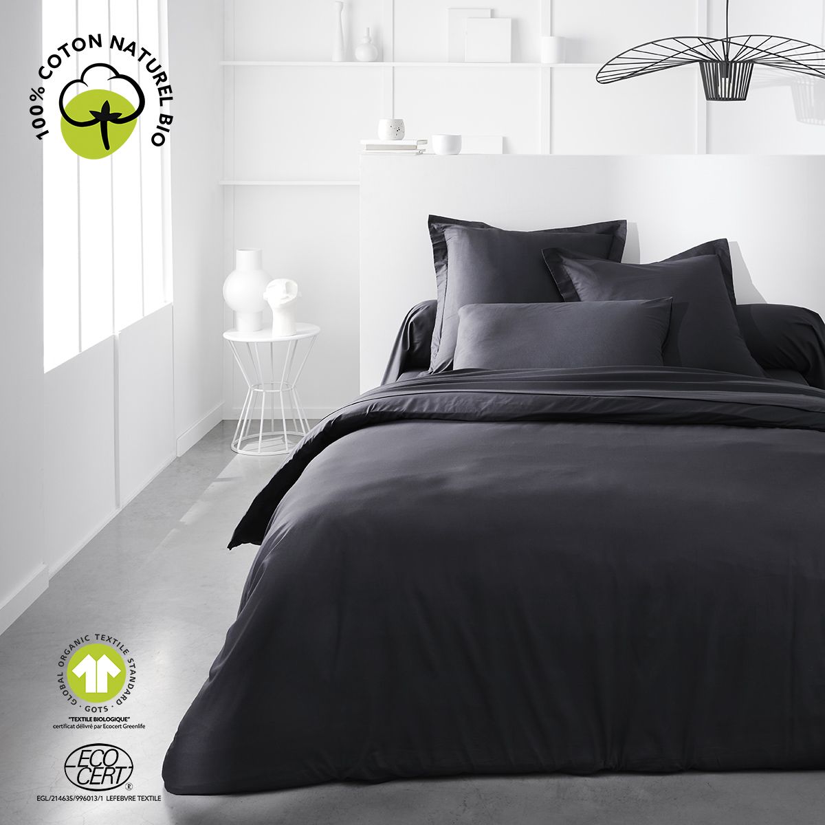 TODAY Drap housse uni en Coton 57 fils ORGANIC