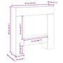 Voir la diapositive 6 : VIDAXL Cadre de cheminee chene noir 81x18x82 cm bois d'ingenierie