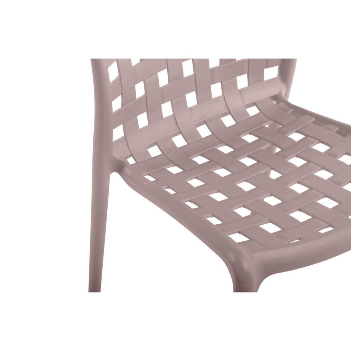TOILINUX Lot de 4 chaises de jardin en polypropylène Sienne