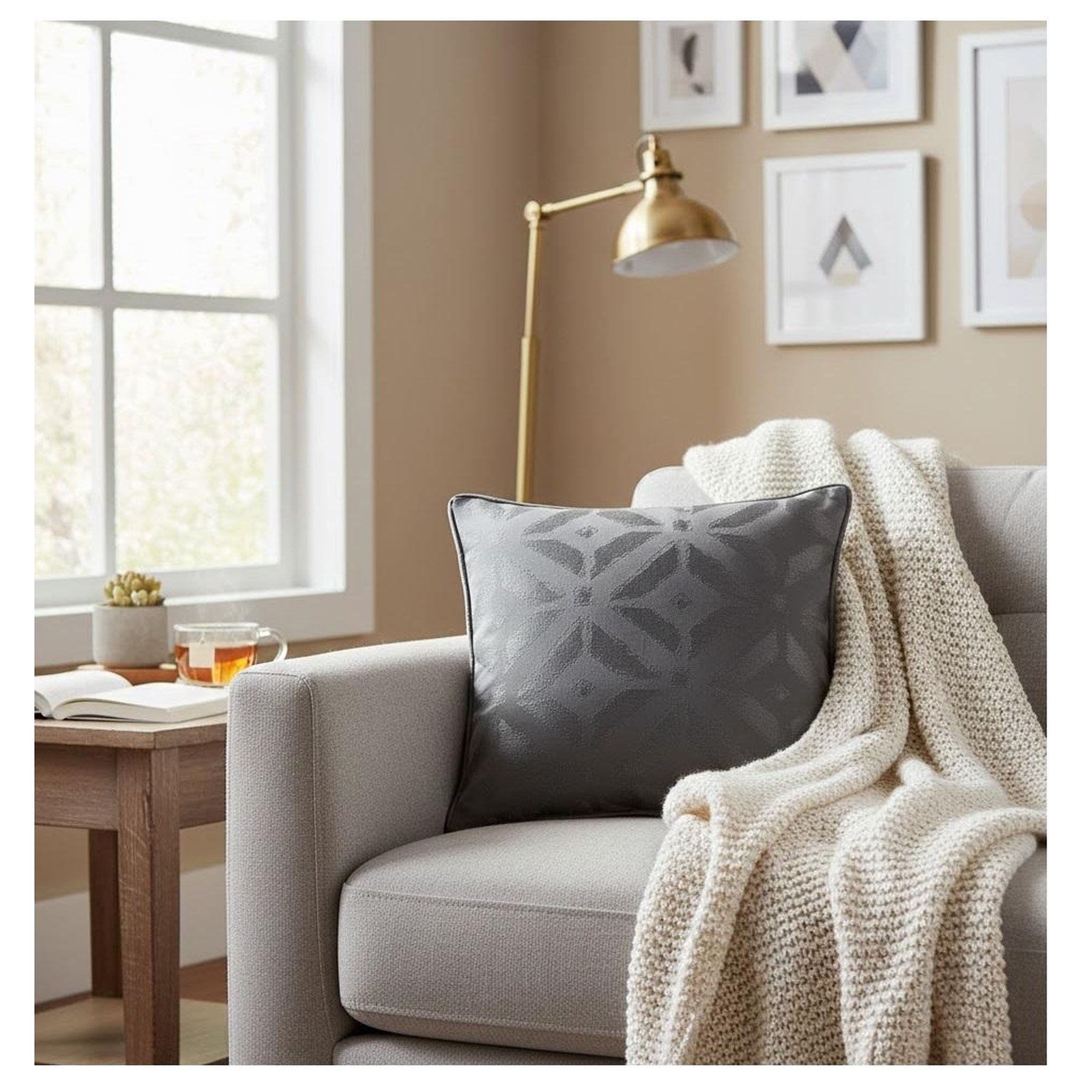 Voir la diapositive 2 : Eden Coussin tisse jacquard majestic