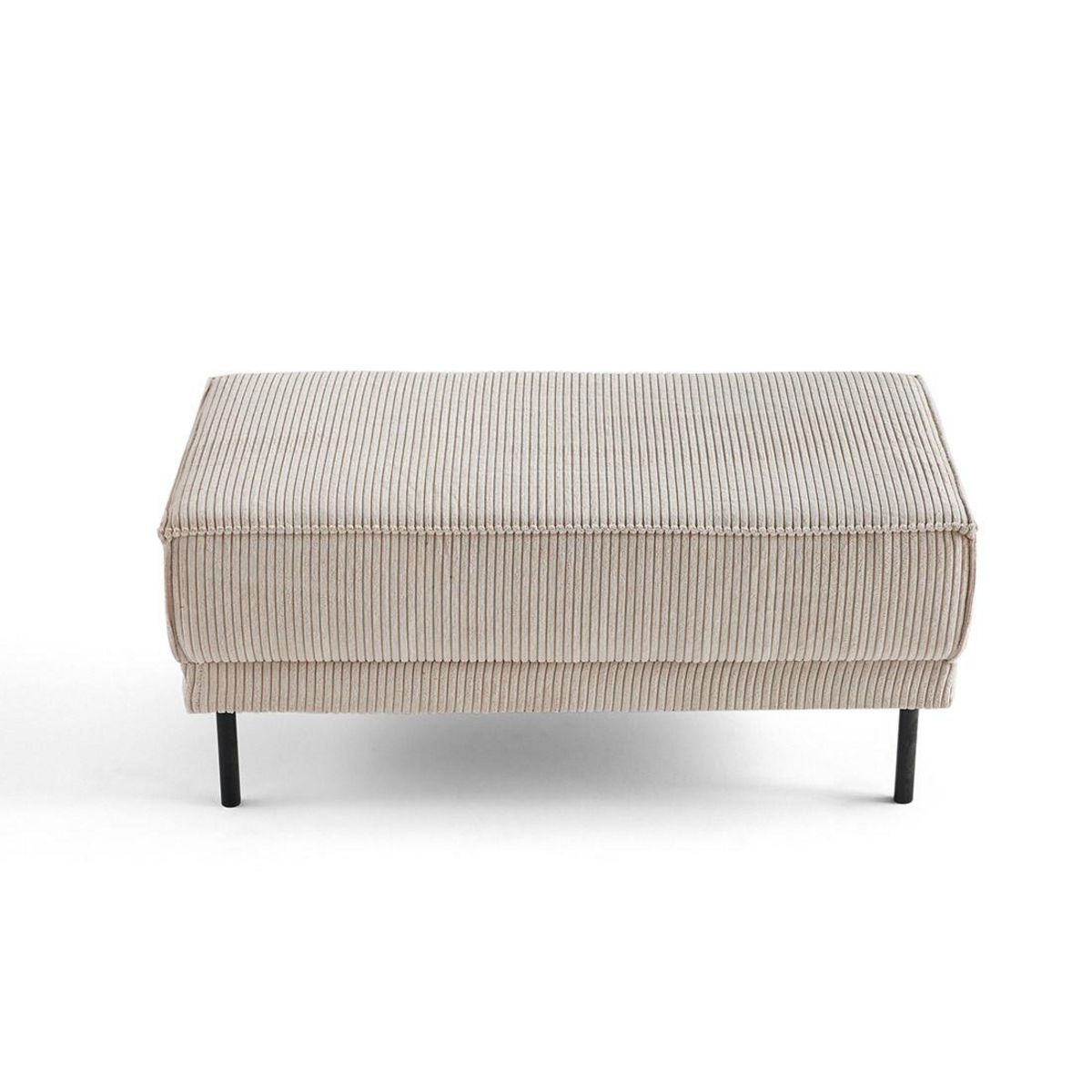 LISA DESIGN Charlie - pouf - pieds hauts - en velours côtelé