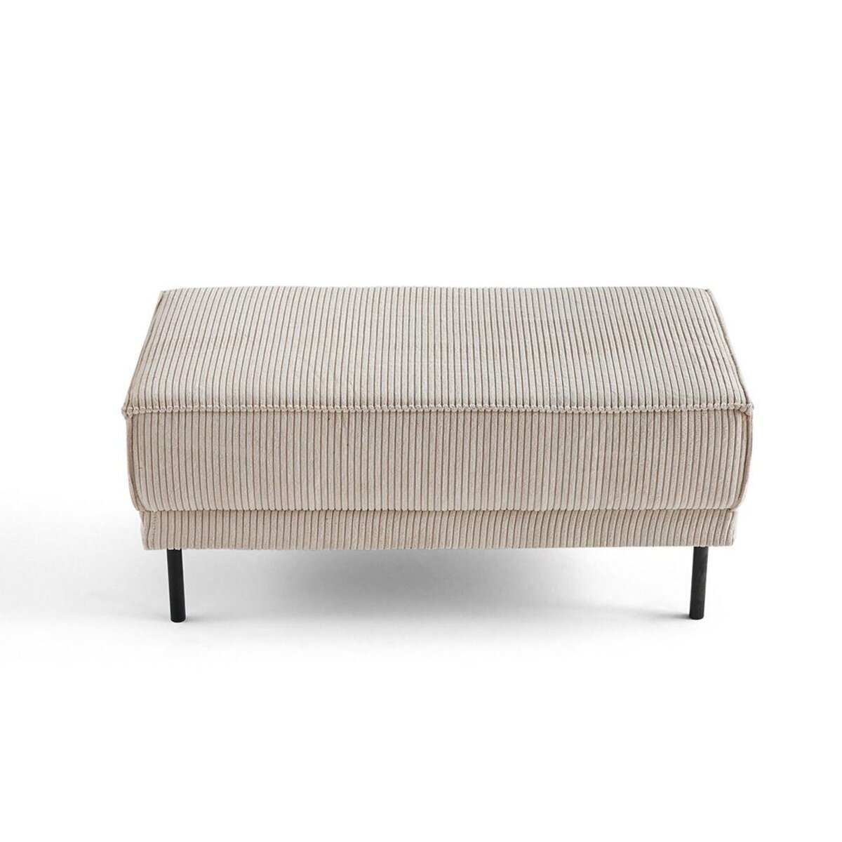 LISA DESIGN Charlie - pouf - pieds hauts - en velours côtelé