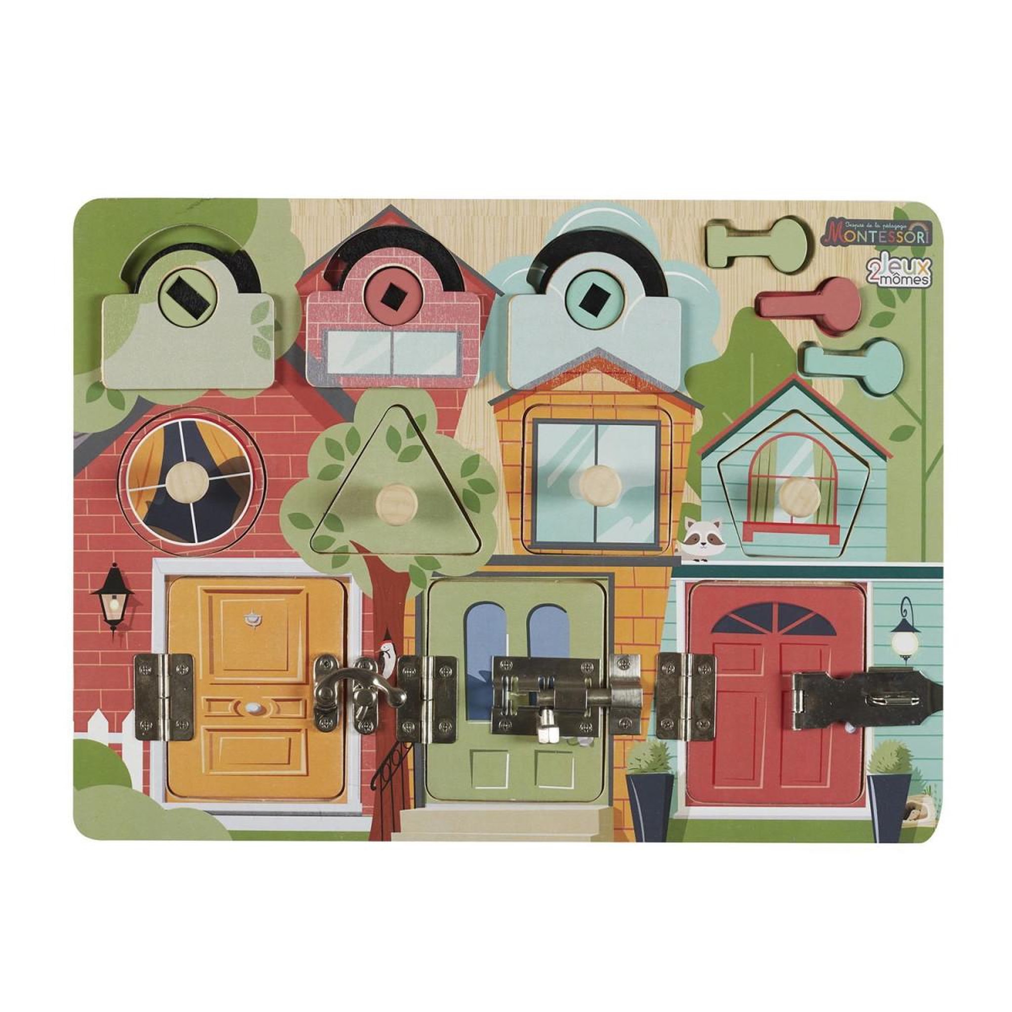 Voir la diapositive 2 : Jeux 2 momes Tableau d'apprentissage  montessori  30cm multicolore