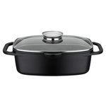 BAUMALU Cocotte rôtissoire induction en fonte d&rsquo;aluminium 33 x 21 cm