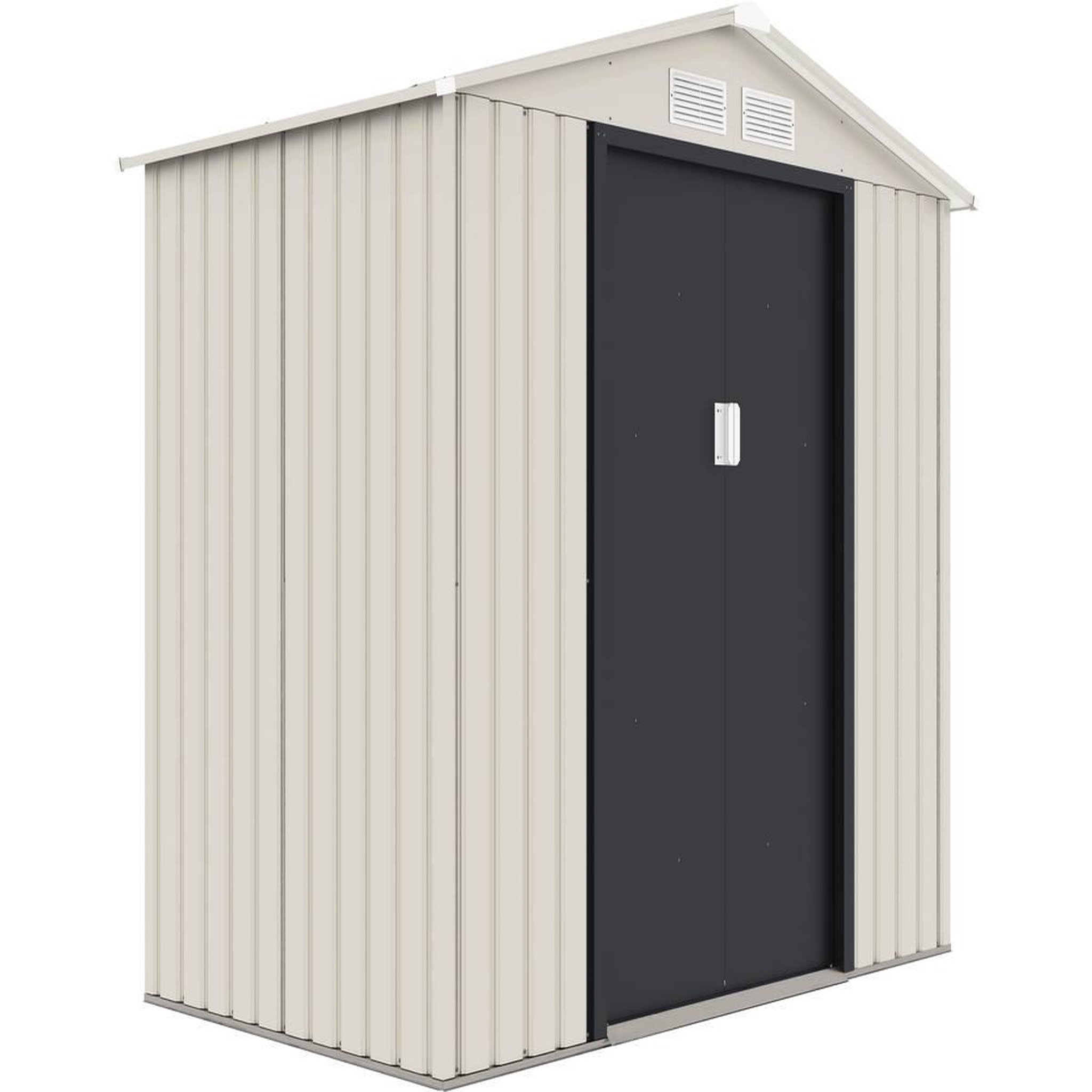 Habitat et Jardin Abri de jardin métal  nebraska  - 2.71 m² - beige/gris anthracite
