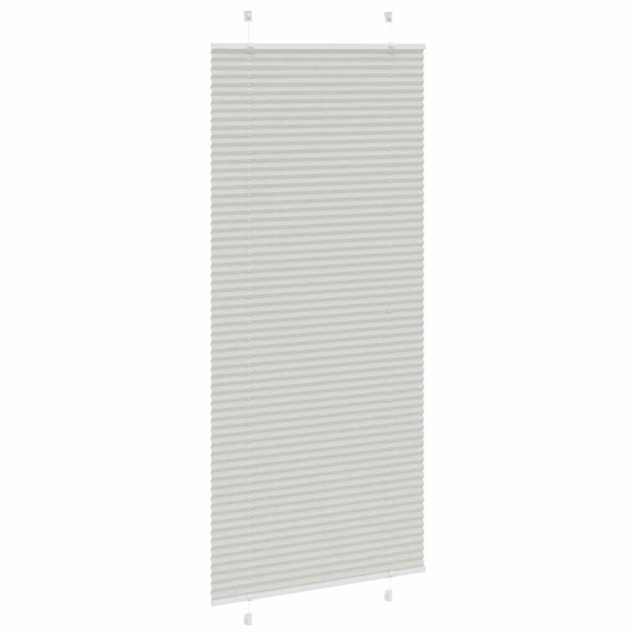 Voir la diapositive 4 : VIDAXL Store plisse gris clair 95x200 cm largeur du tissu 94,4 cm