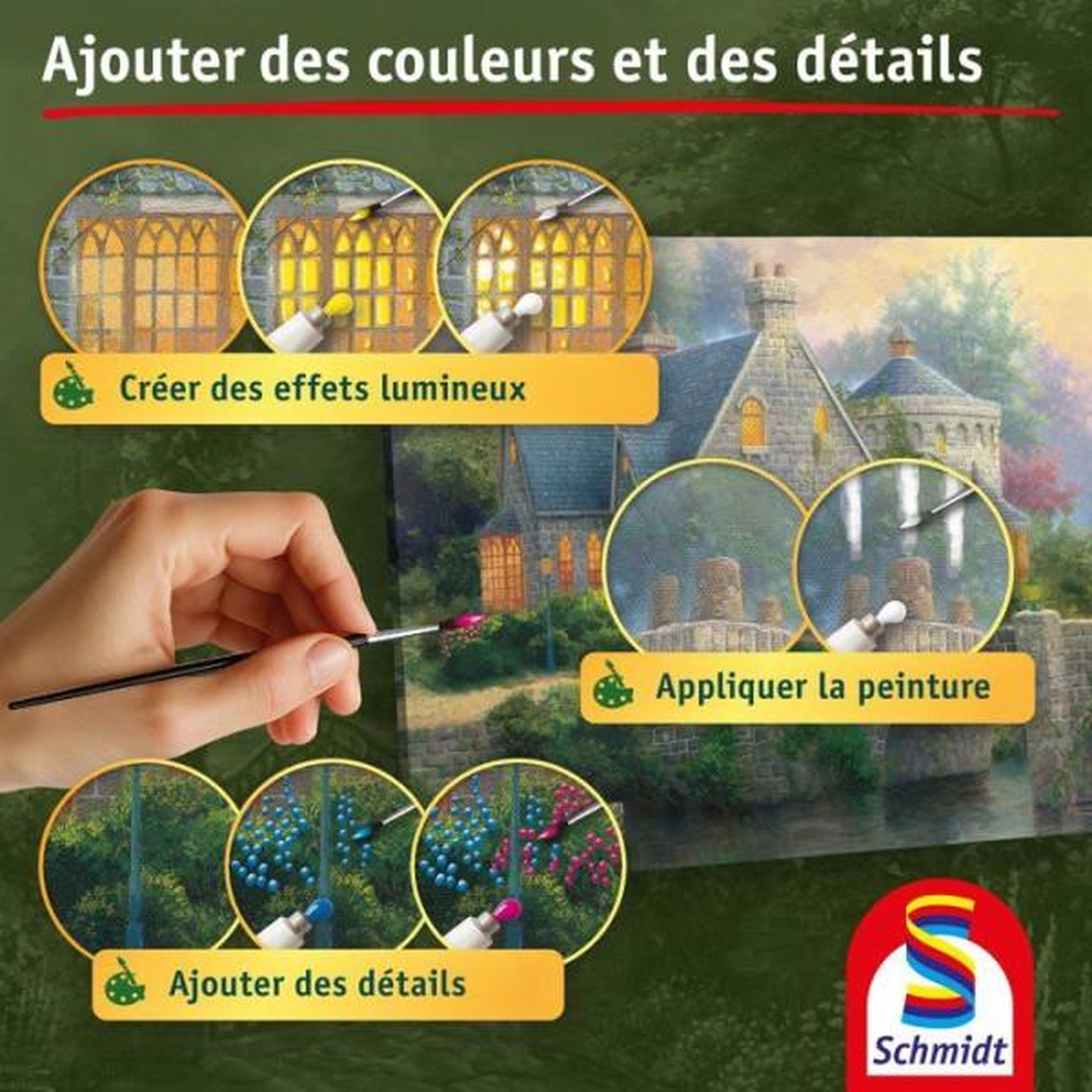 Voir la diapositive 2 : Schmidt Spiele My Art Noble - Kit de peinture Premium - SCHMIDT SPIELE - Manoir Eclairé - Des 12 ans