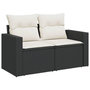 Voir la diapositive 5 : VIDAXL Salon de jardin 10 pcs avec coussins noir resine tressee