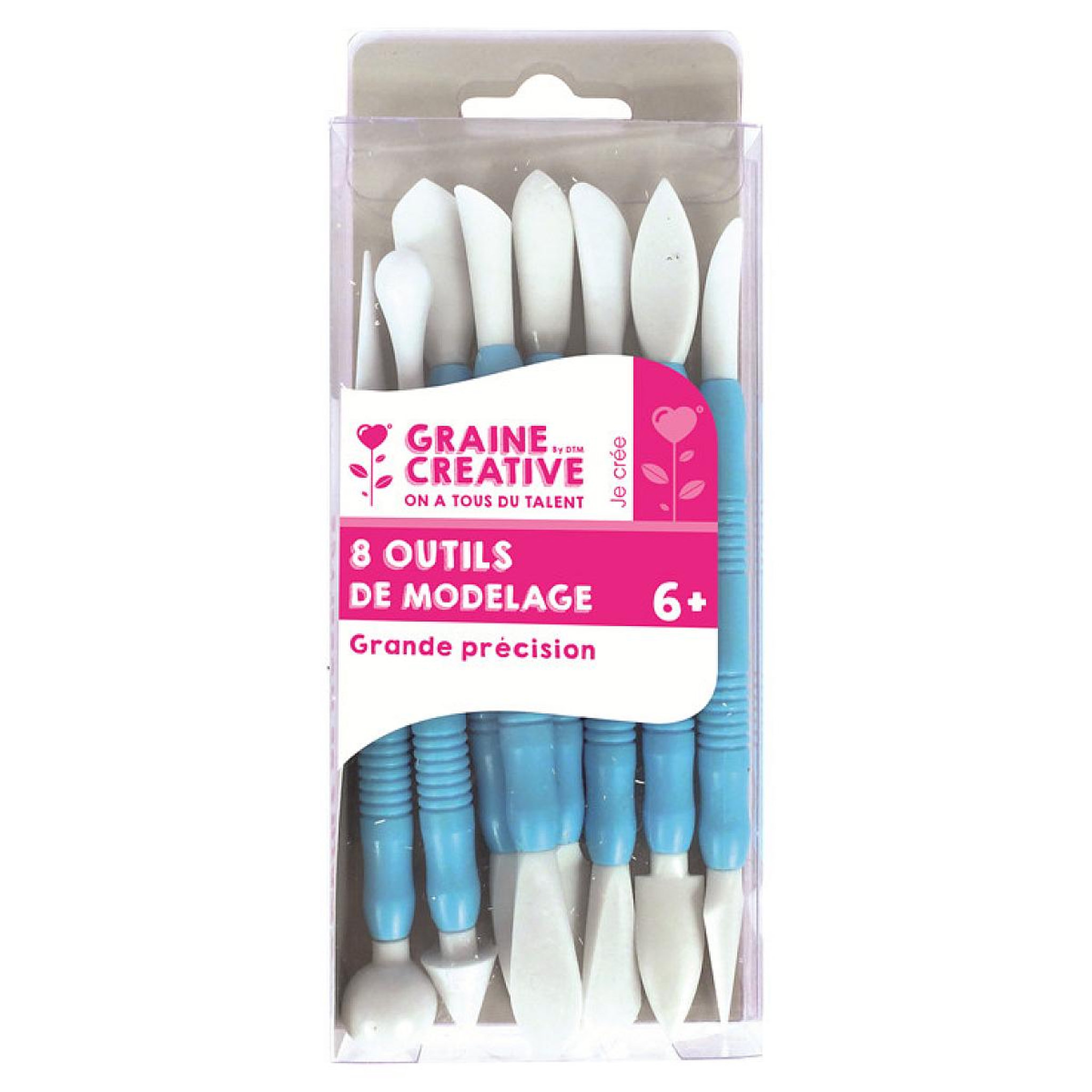 Voir la diapositive 2 : Graine créative 8 outils de modelage plastique double embouts