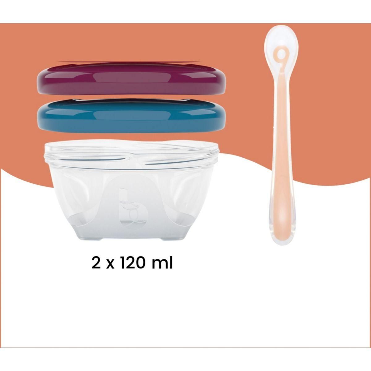 BABYMOOV Mixeur Cuiseur Bébé Nutribaby one /2 babybols/1 cuillère