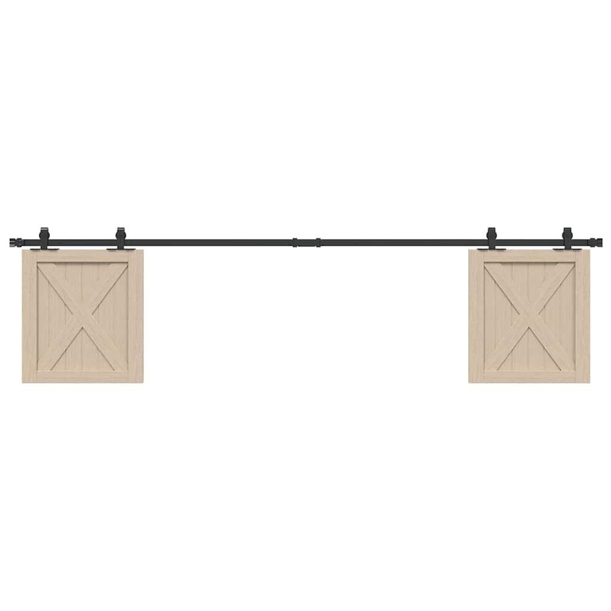 VIDAXL Kit de porte d'armoire coulissante 213 cm acier au carbone
