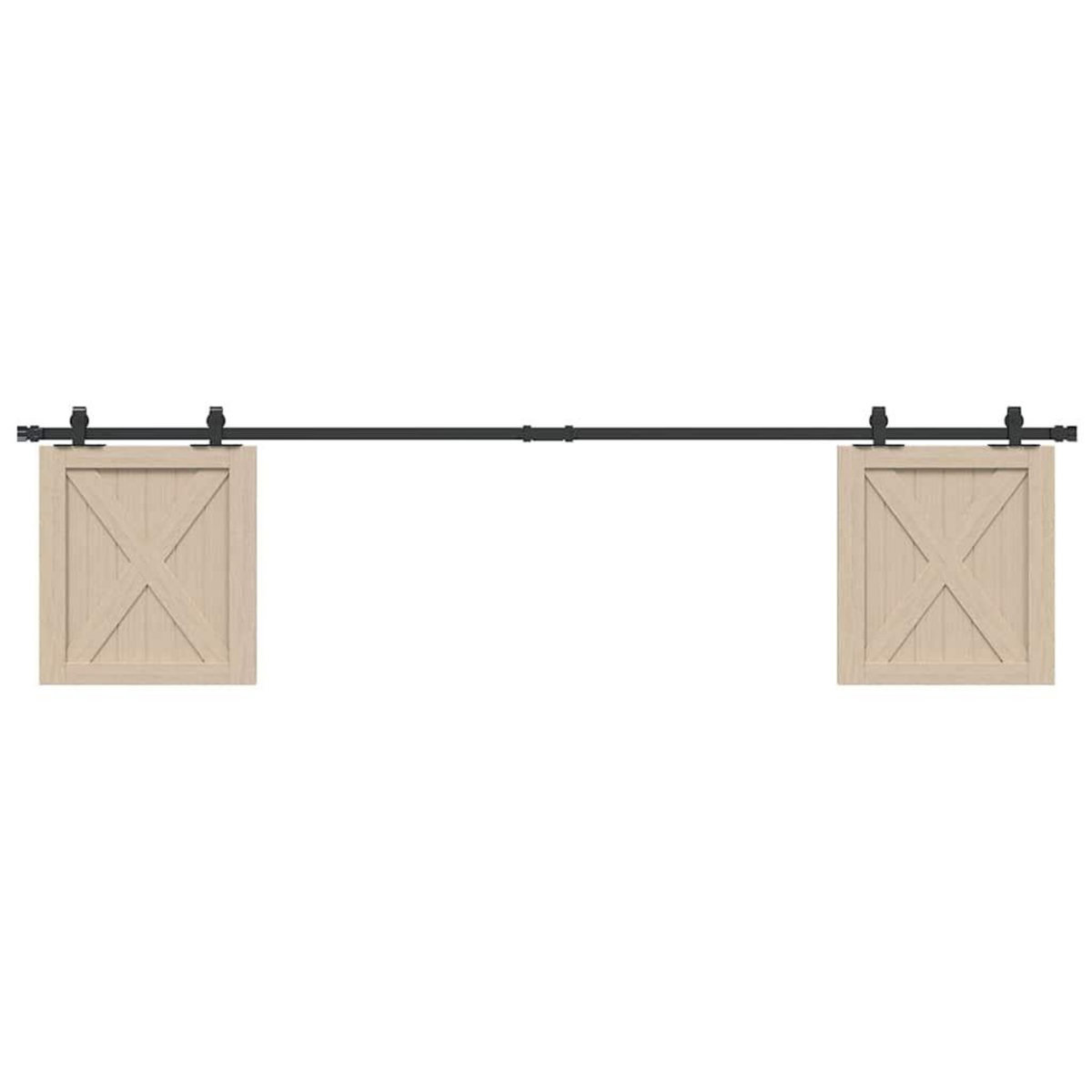 VIDAXL Kit de porte d'armoire coulissante 213 cm acier au carbone