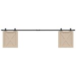 VIDAXL Kit de porte d'armoire coulissante 213 cm acier au carbone