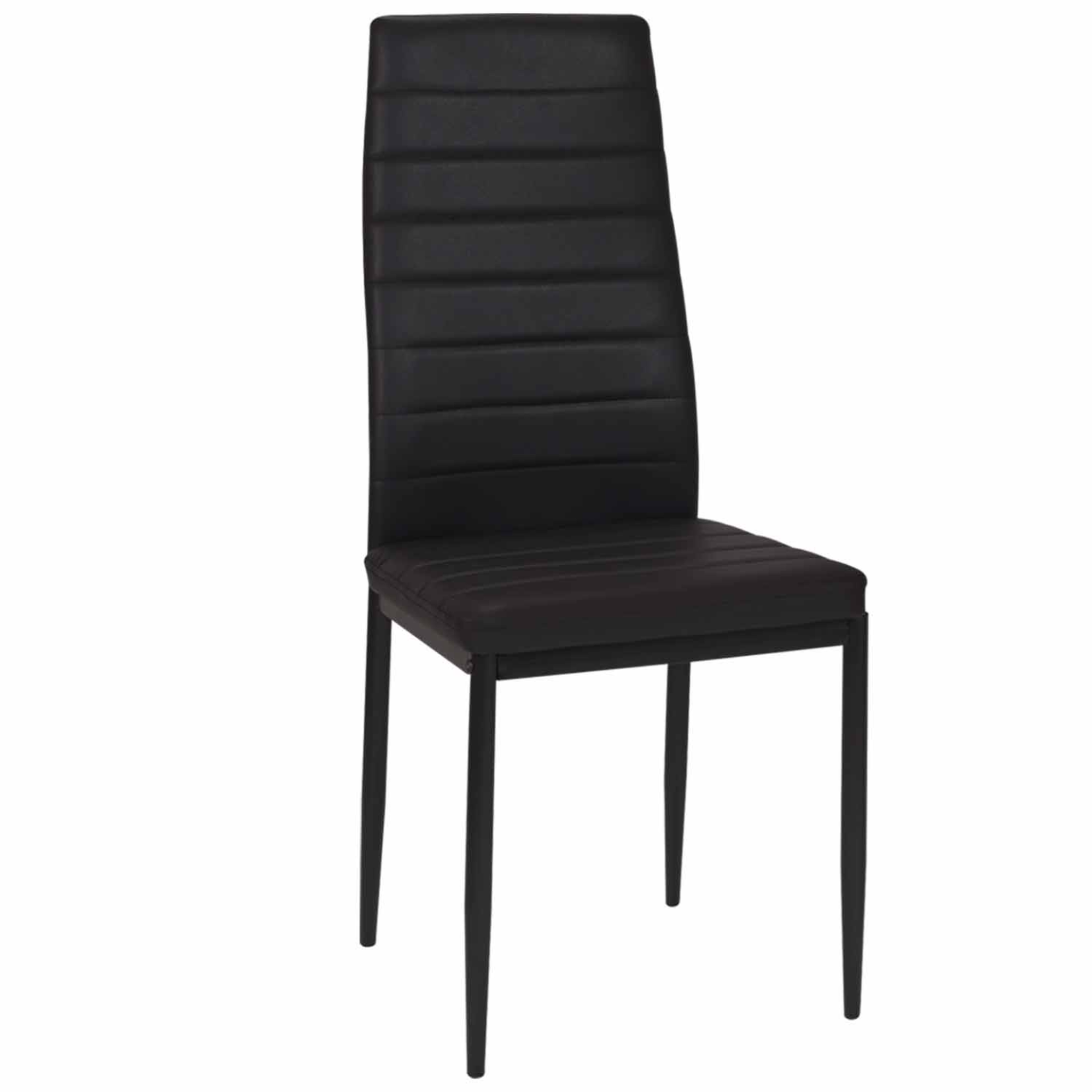 Voir la diapositive 3 : ID MARKET Lot de 6 chaises romane noires pour salle à manger