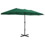 Voir la diapositive 2 : VIDAXL Parasol d'exterieur et mat en aluminium 460x270 cm vert